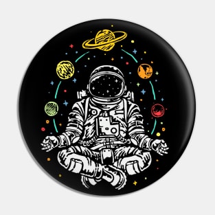 Astronaut Meditating Pin
