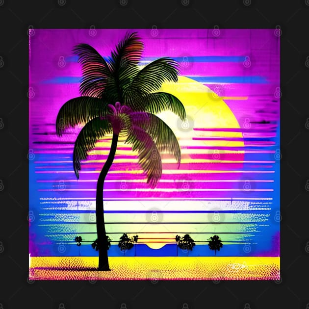 Retro 80s Summer Sun 37 by Benito Del Ray