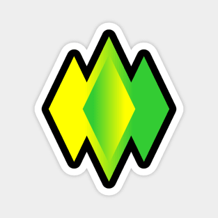 Yellow-Green Diamonds Magnet