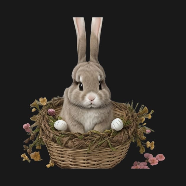 Easter Bunny in a basket by D's Tee's