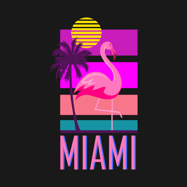 Miami Florida Synthwave Inspired Design by Brobocop