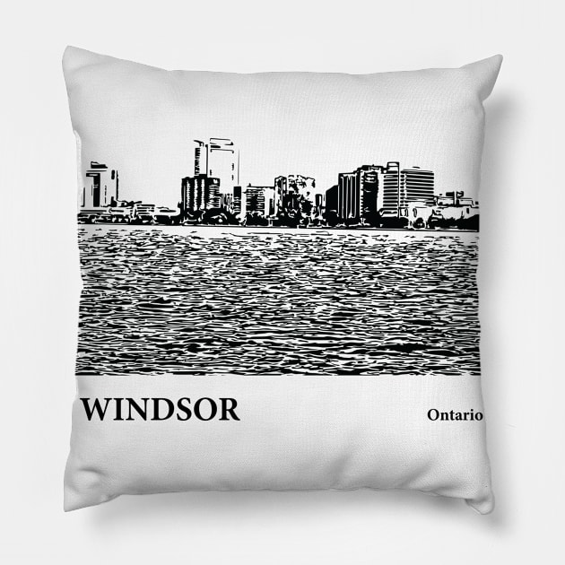 Windsor - Ontario Pillow by Lakeric