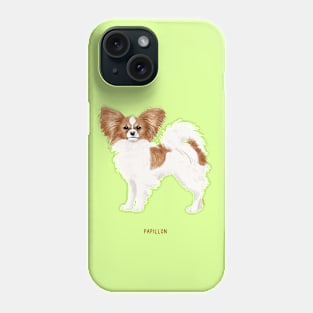 cute papillon dog Phone Case