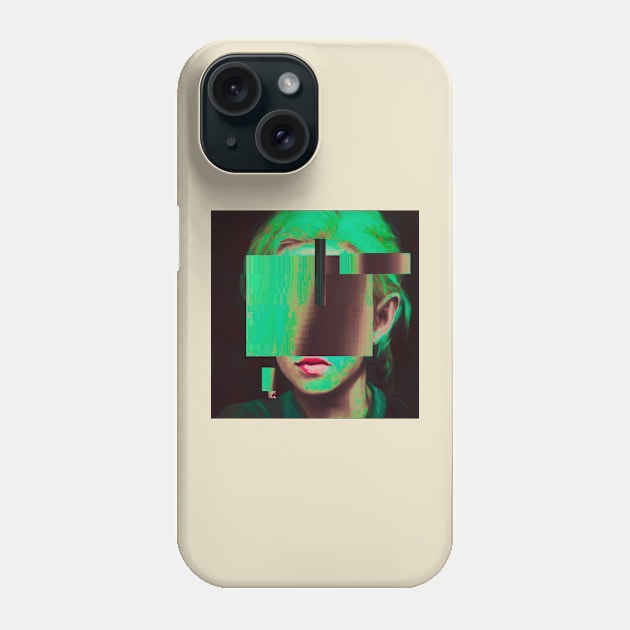 YOU ARE DONE Glitch Art Portrait Phone Case by raspberry-tea