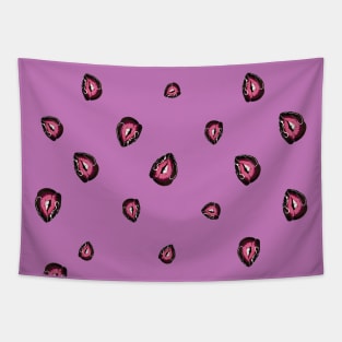 gothic lips pattern Tapestry