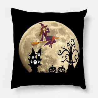 That Good Witch with Pumpkin Halloween Witchcraft Pillow