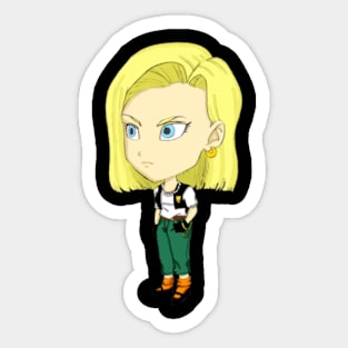 Android 17 Dragon Ball Anime Girl Drawing Fanart Sticker for Sale by  Spacefoxart