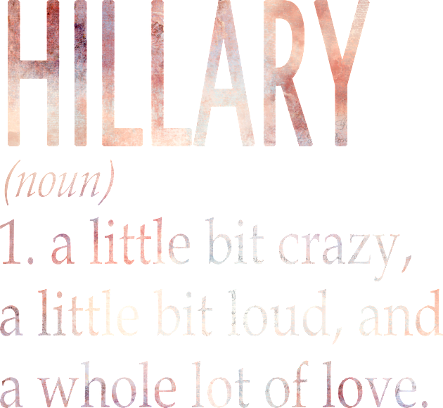 Hillary Girl Name Definition Kids T-Shirt by ThanhNga