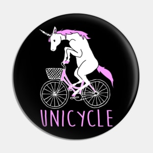 Unicycle Unicorn on a Bicycle- Pin