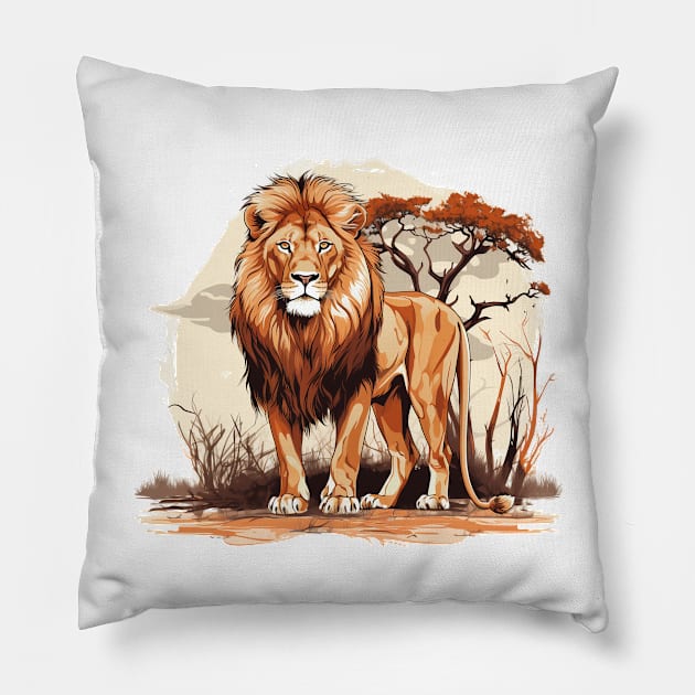 Wild African Lion Pillow by zooleisurelife