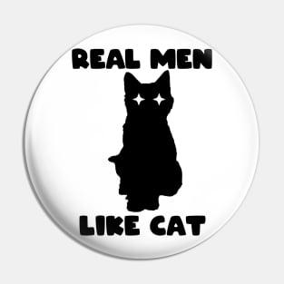 cattshirt real men like cat Pin