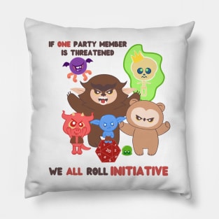 If one party member is threatened, we ALL roll initiative Pillow