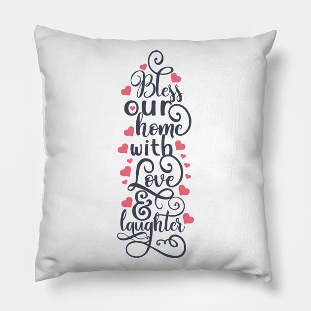 Bless our home Pillow by Norzeatic