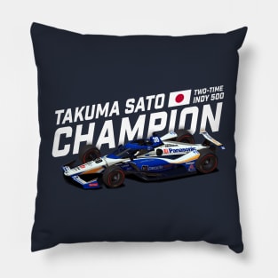 Sato Indy Winner 2020 (white text) Pillow