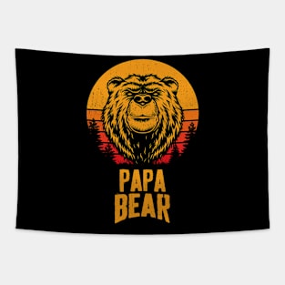 Papa Bear Vintage Retro Tapestry