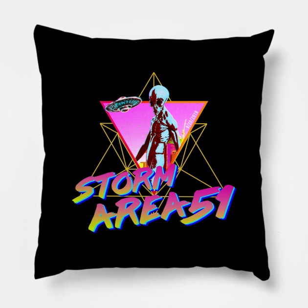 Storm Area 51 Aesthetic Pillow by giovanniiiii