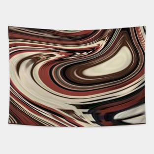 1980s retro mid century autumn colors burgundy brown swirl Tapestry