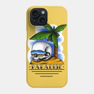 Skull on a beach Phone Case