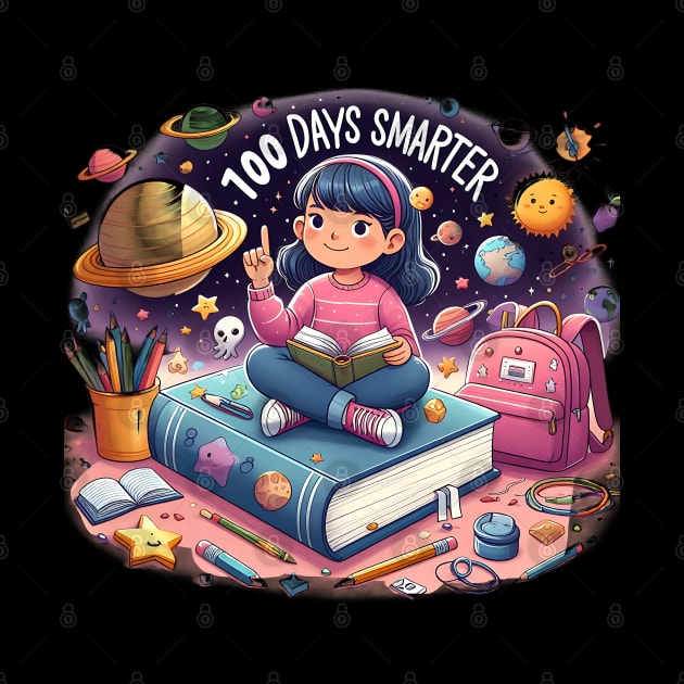 100 Days Smarter 100th Day of School Astronaut Space by click2print