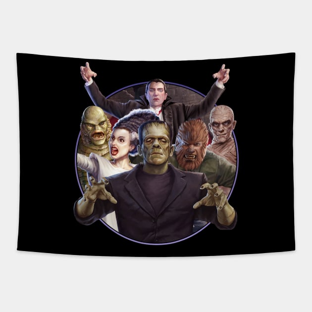 UNIVERSAL MONSTERS Tapestry by THE HORROR SHOP