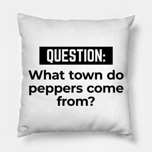 Hot peppers lover funny pun Pillow