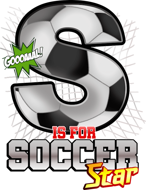 S is for SOCCER Star Kids T-Shirt by Cheer Tees