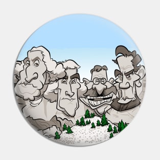 Rushmore Caricature Pin