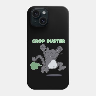 dark grey farting cat Phone Case