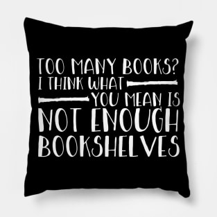 Reading Humor Book lovers Pillow