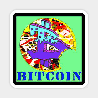 bitcoin graffiti sticker gamer Magnet