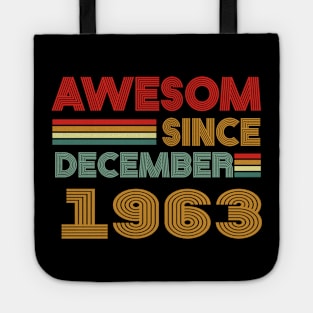 60th birthday awesom since december 1963 Tote