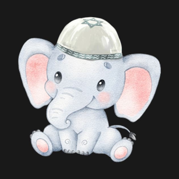 Jewish Baby Elephant Menorah Funny Hanukkah Chanukah by larfly