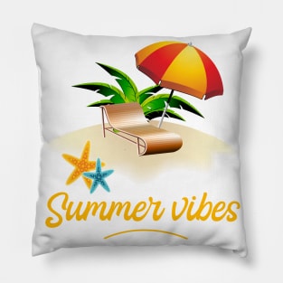 Summer Vibes - Summer Chilling - Beach Vibes Pillow