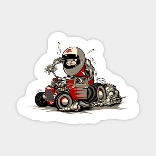 Cartoon retro rat rod Magnet