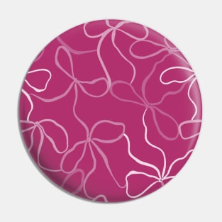 Coquette Pink Bows on a dark pink background pattern Pin