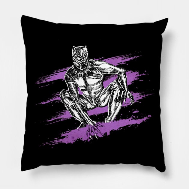 Black Panther Pillow by anasoranasser