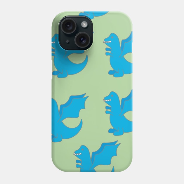 Baby Blue Dragon Pattern Seamless Phone Case by MichelMM