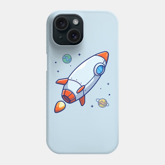 Rocket And Planets Phone Case by Catalyst Labs