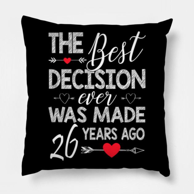 26th Wedding Anniversary Shirt For Couple 26th Wedding Anniversary Gifts Pillow Teepublic