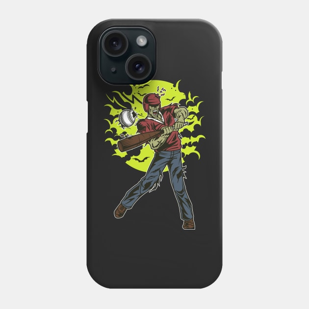 Baseball Zombie Player Phone Case by Evoke Collective