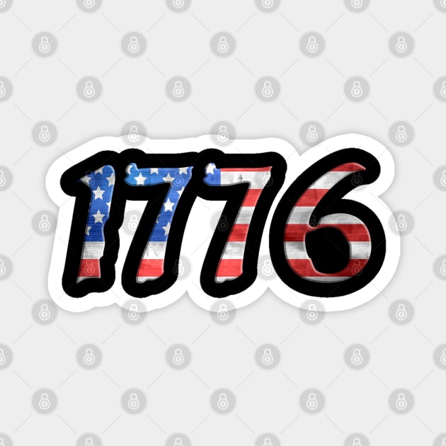 1776 Patriotic USA Colors Design Magnet by AltrusianGrace