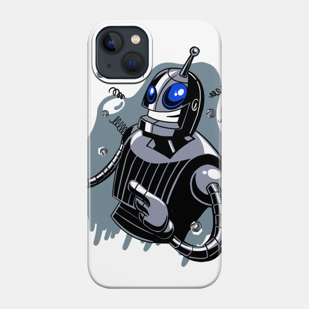 Funny Robot Character - Robot Master - Phone Case