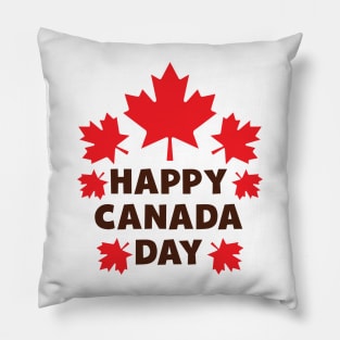 Happy Canada Day, Holiday, Maple Leaves, Red Pillow