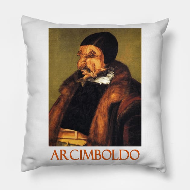 The Lawyer (1556) by Giuseppe Arcimboldo Pillow by Naves