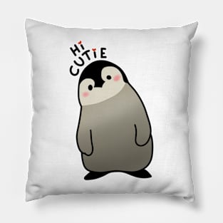 Penguin says Hi Cutie! Pillow