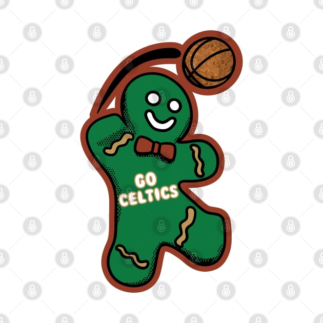 Boston Celtics Gingerbread Man by Rad Love