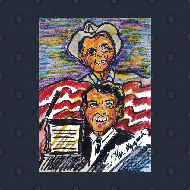 Ronald Reagan 40th president by TheArtQueenOfMichigan 