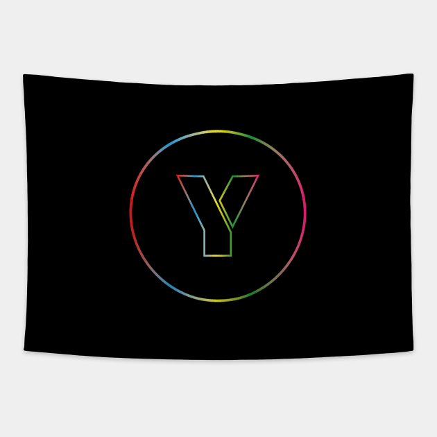 letter Y colorful design Tapestry by HB WOLF Arts