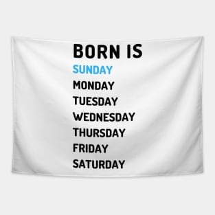 Born is sunday dark Tapestry