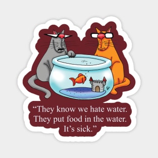 Funny Spectickles Cat and Fish Humor Magnet